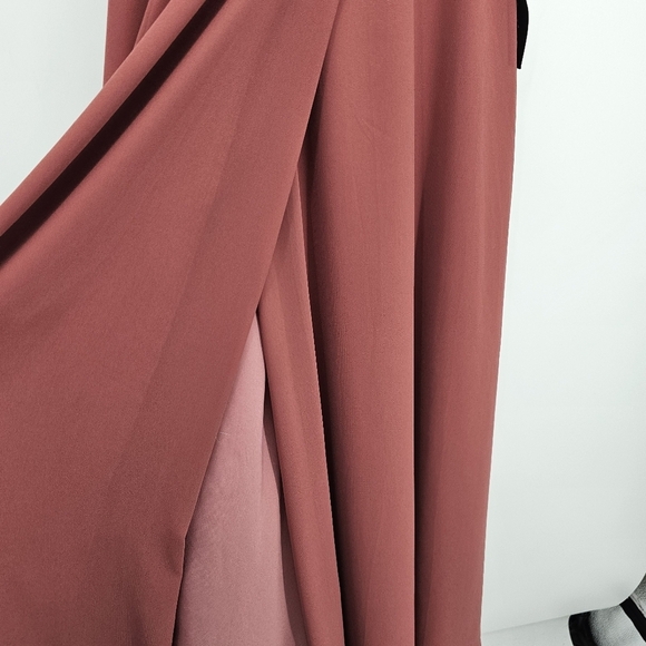 Lulus Stunning Grace Rusty Rose Cutout A-Line Maxi Dress Womens Size Small New - Picture 7 of 13